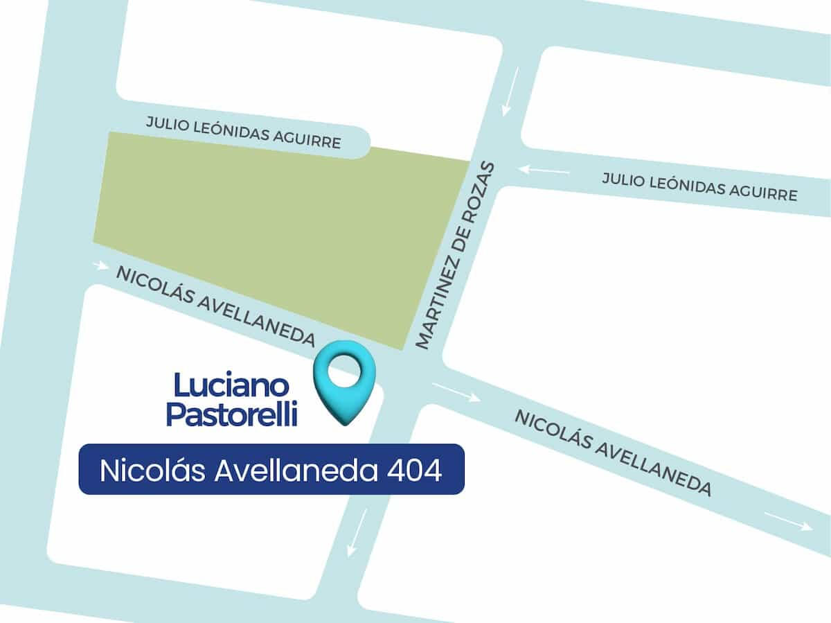 Mapa de cómo llegar al consultorio de Luciano Pastorelli Osteópata en Mendoza