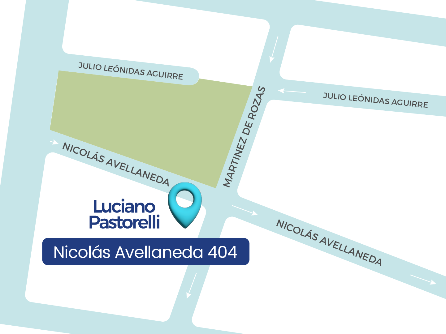 Mapa cómo llegar al consultorio Mapa de cómo llegar al consultorio de Luciano Pastorelli Osteópata en Mendoza